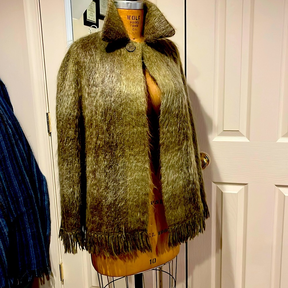 Vintage mohair and wool  cape.